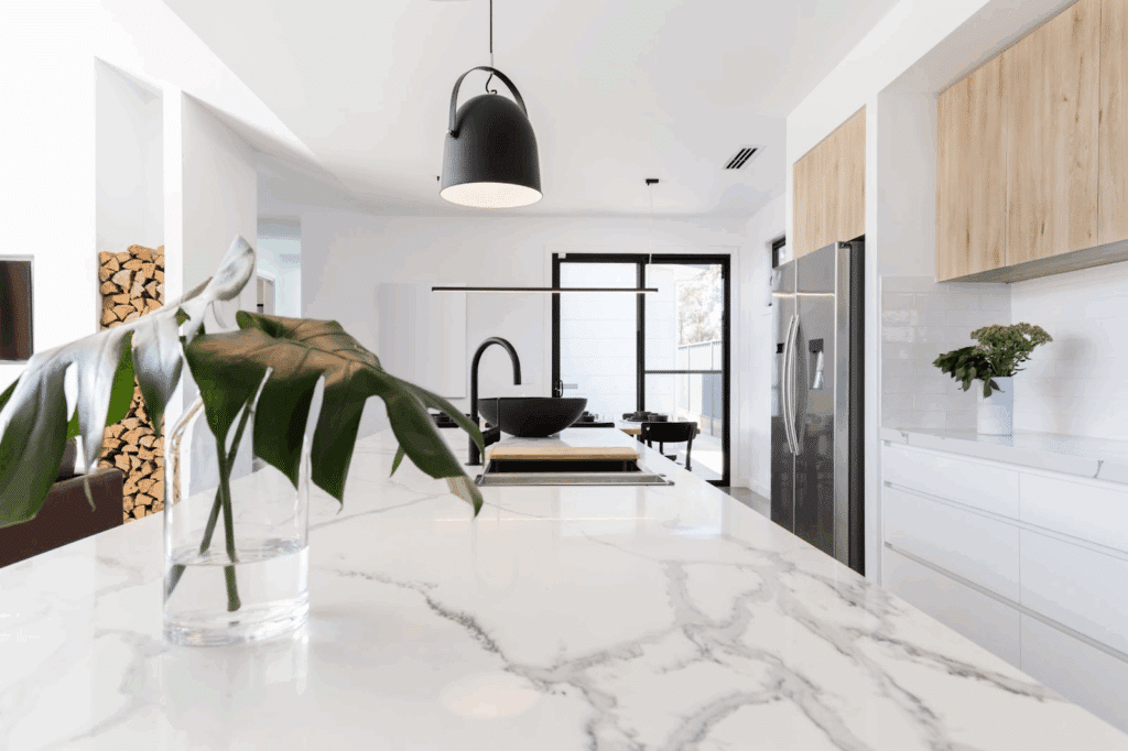 marble white vase