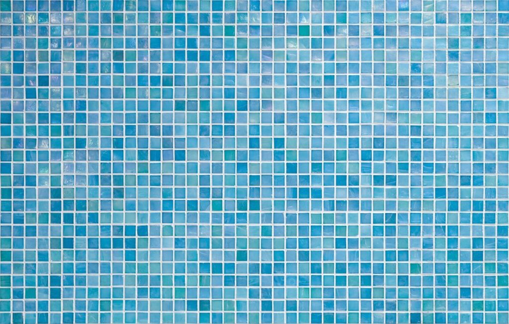 retro shower blue